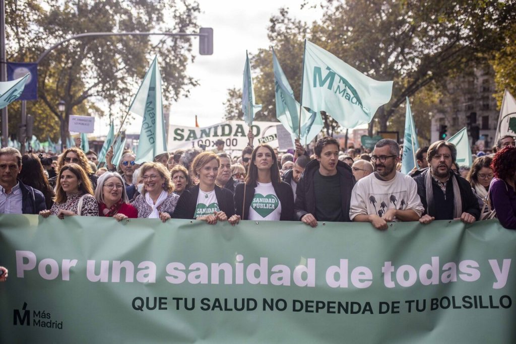 Protest in Madrid medici sute mii de oameni în stradă