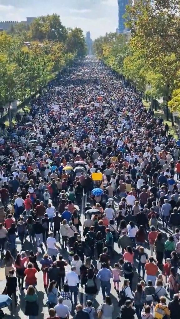 protest in Madrid medici urgenta sute de mii de oameni